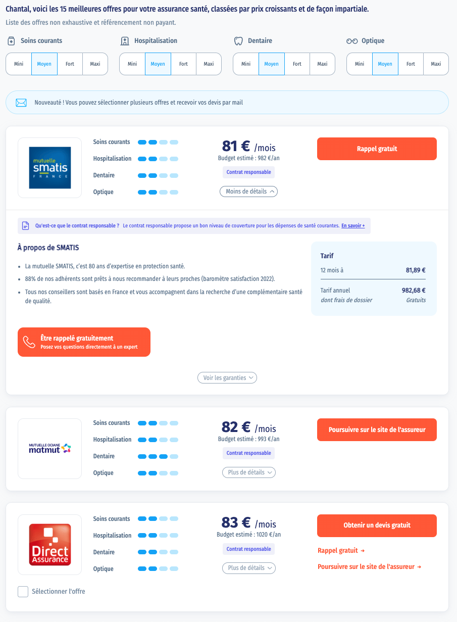 découvrez notre comparateur de mutuelles senior pour choisir la couverture santé adaptée à vos besoins. comparez les offres, bénéficiez de conseils personnalisés et trouvez la meilleure protection au meilleur prix pour votre santé.